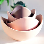 Mauve Lotus Serving Bowl Set