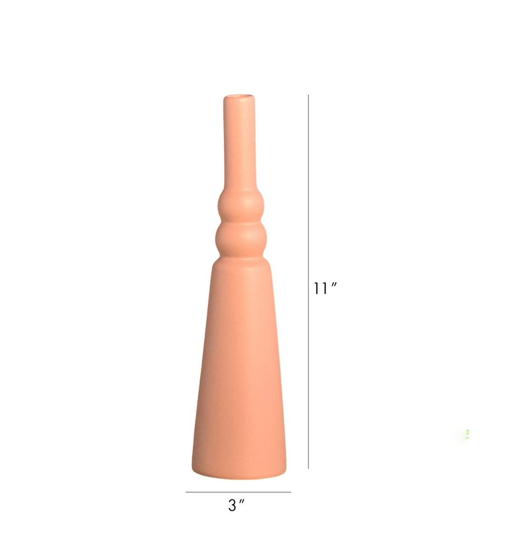 Handcrafted luxury ceramic flower vase with minimalist modern design for elegant home décor and contemporary Indian interiors