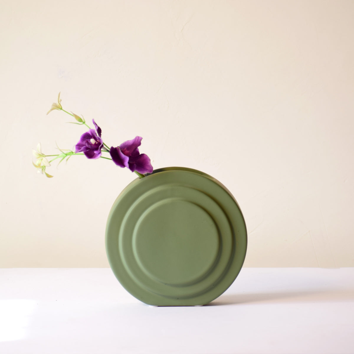 Aesthetic matte texture vase for minimalist home interiors