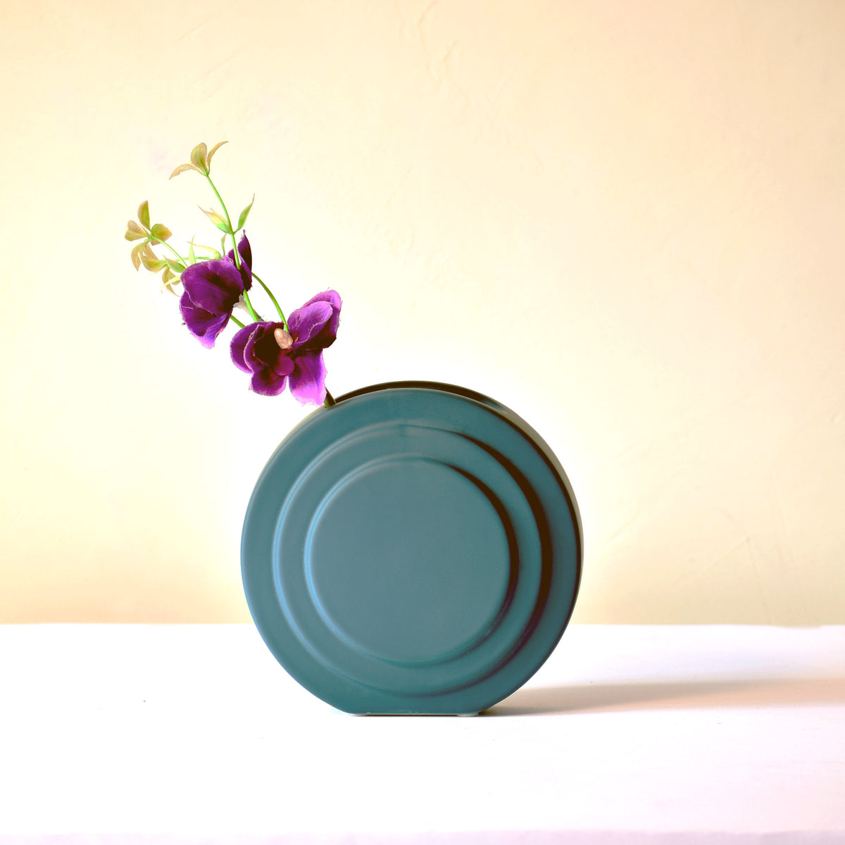 Aesthetic matte texture vase for minimalist home interiors