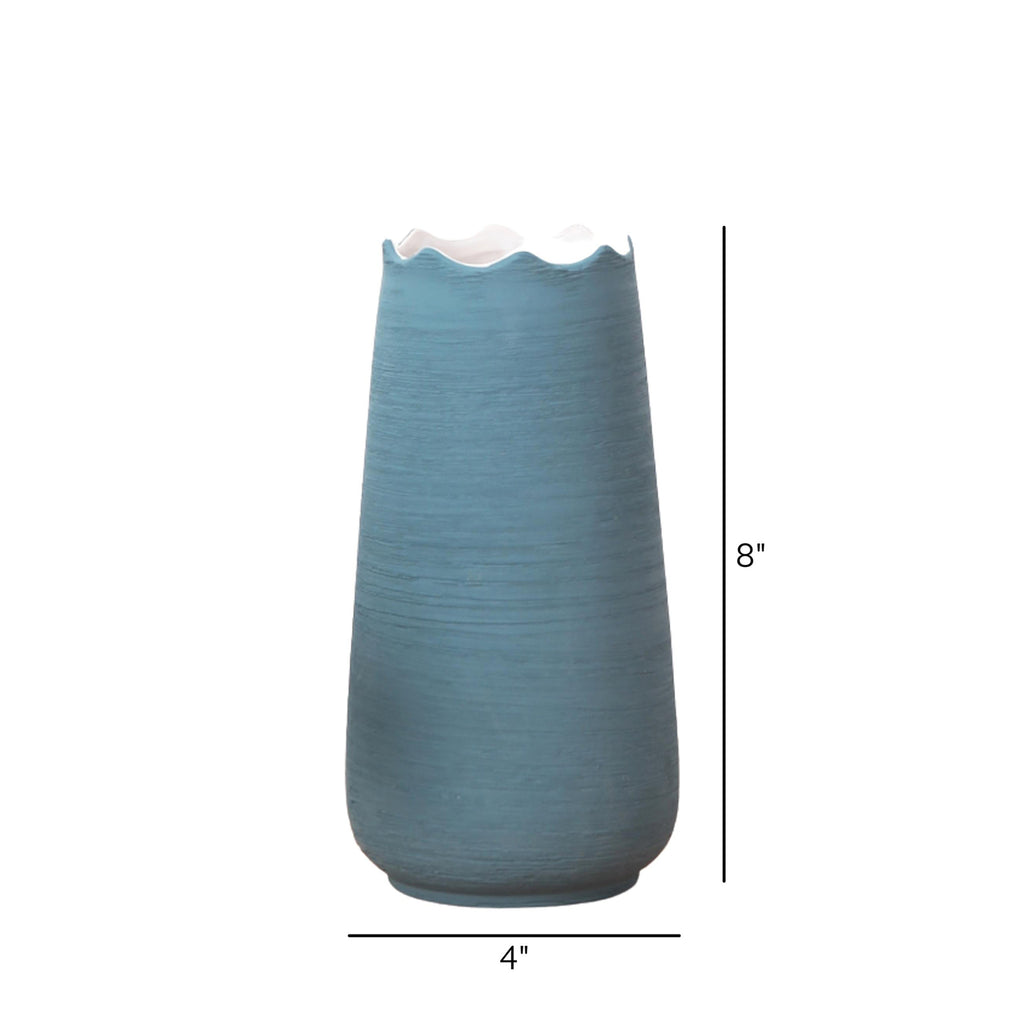 minimalist flower vase with white artificial flowers for modern home décor in India