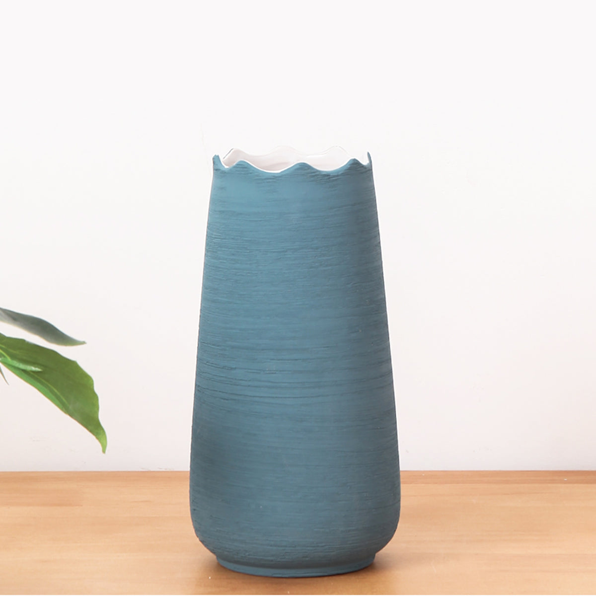 minimalist flower vase with white artificial flowers for modern home décor in India