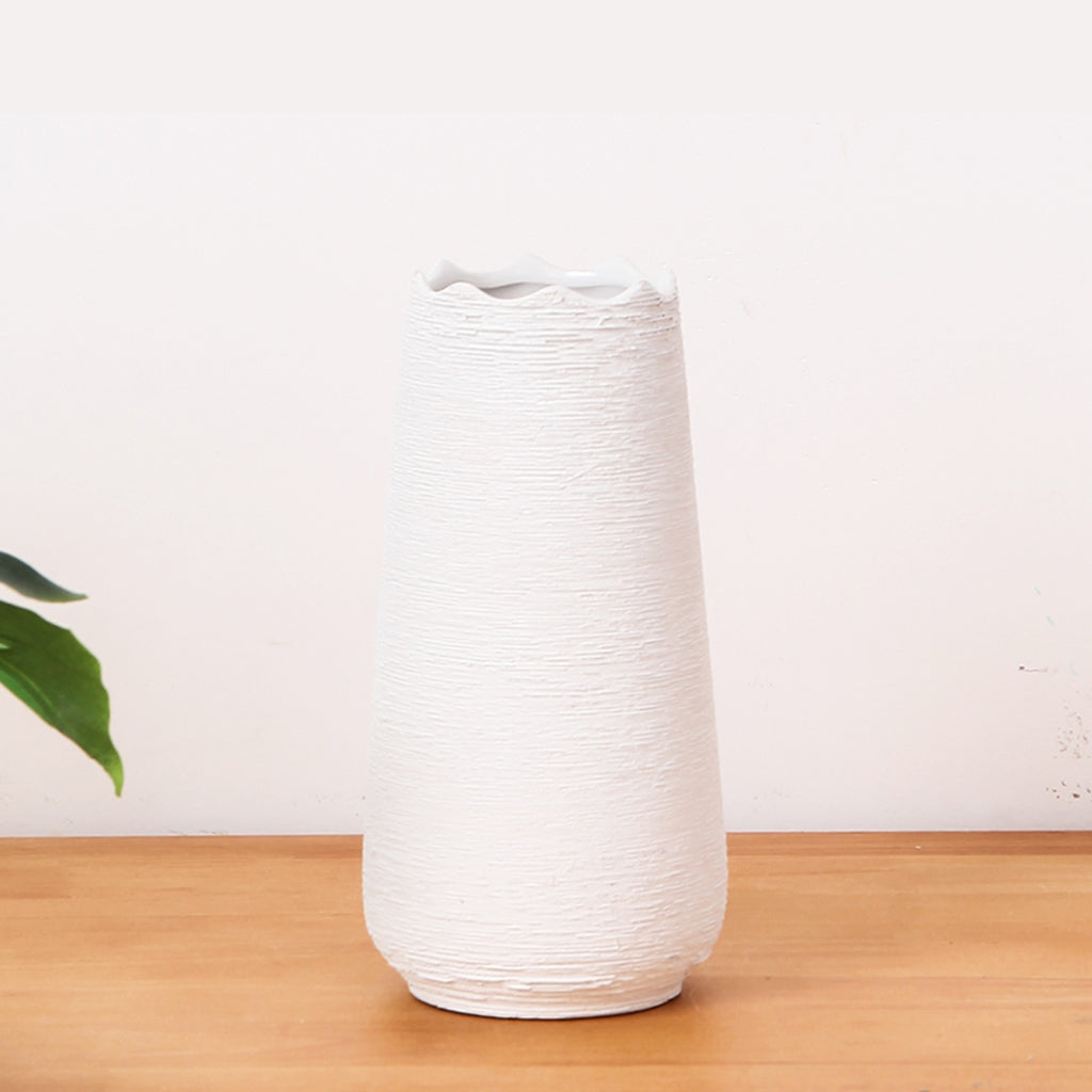 minimalist flower vase with white artificial flowers for modern home décor in India
