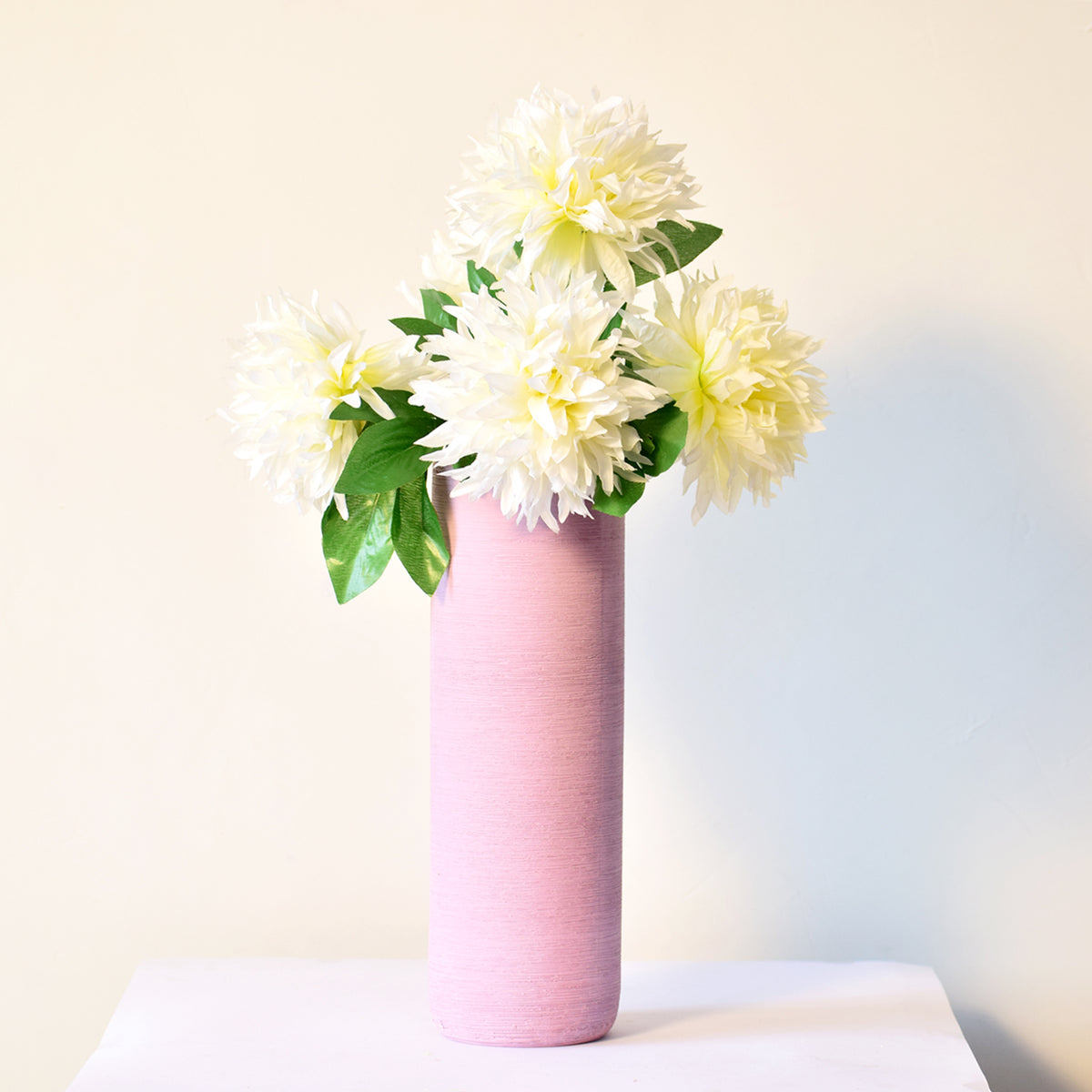 Luxury modern ceramic flower vase styled in a contemporary living room with elegant home décor, minimalist interiors, and premium decorative accents.