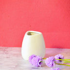 Luxury ceramic vase set with elegant floral styling displayed in a modern contemporary living room with premium home décor accents.